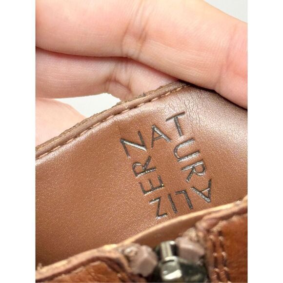 Naturalizer Reid Tall Boots Size 7 Brown Leather Block Heel Cinnamon NEW - Picture 8 of 10